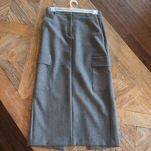 NWOT BABATON Aritzia midi utility cargo skirt, 0